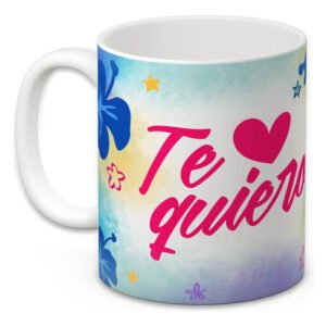 Taza Stitch Pareja Regalo Ohana Disney Colección Café 11oz Blanco Espíritu Aloha: Calma Y Aventura