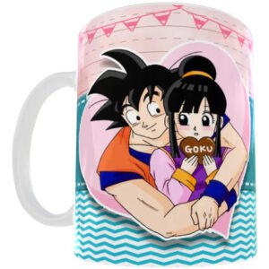 Taza Dragon Ball Novios Bulma Vegeta Milk Café Goku Blanco Mi Corazón Solo Te Pertenece A Ti