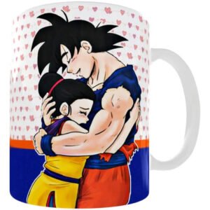 Taza Dragon Ball Novios Bulma Vegeta Milk Café Goku Blanco Mi Corazón Solo Te Pertenece