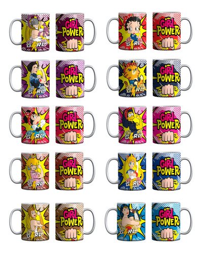 set-tazas-dia-mujer-8m-ceramica-330ml-regalo-marzo-mayoreo-blanco-30-tazas-3-unidades-de-cada-diseno-girl-power