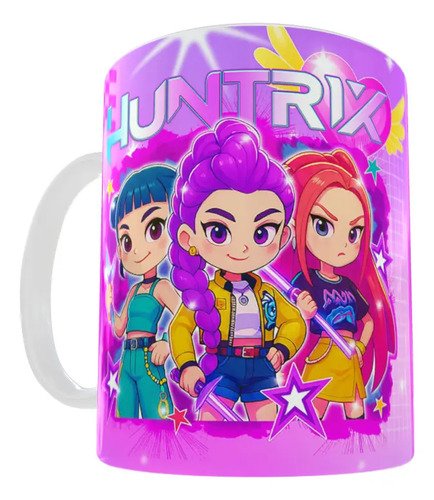 taza-k-pop-idol-demon-hunters-ceramica-330ml-aesthetic-girl-blanco-diseno-girl-group-demon-power-neon-aesthetic