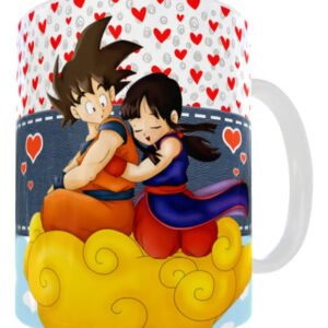 Taza Dragon Ball Novios Bulma Vegeta Milk Café Goku Blanco Solo Tu Me Haces Volar