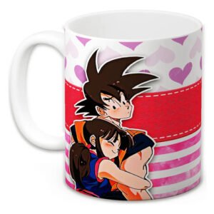 Taza Dragon Ball Novios Bulma Vegeta Milk Café Goku Blanco A