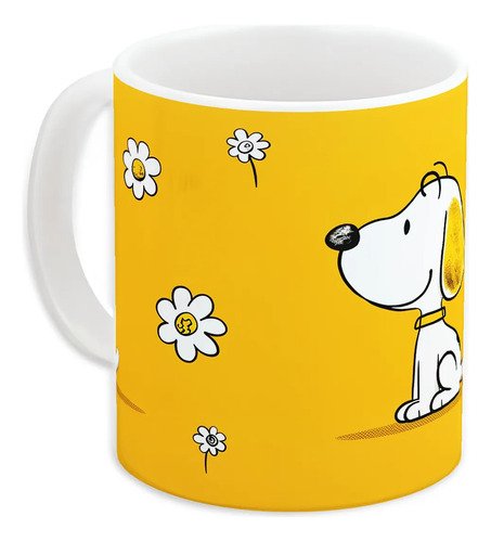 taza-snoopy-peanuts-11oz-cafe-kawaii-cumple-coleccion-retro-blanco-diseno-snoopy-amarillo-floral-kawaii