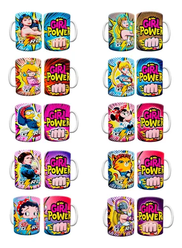 pack-tazas-dia-mujer-8m-ceramica-330ml-regalo-marzo-mayoreo-blanco-24-tazas-2-unidades-de-cada-diseno-mas-4-unidades-surtido-variado-girl-power-edicion-especial