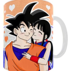 Taza Dragon Ball Novios Bulma Vegeta Milk Café Goku Blanco Tu Eres La Esfera Que Busca El Radar De Mi Corazón