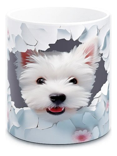 taza-perritos-3d-realista-11oz-regalo-varias-razas-lomitos-2-blanco-pared-cairn-terrier-bichon-maltes-westie-schnauzer-flores