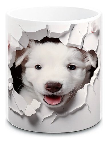 taza-perritos-3d-realista-11oz-regalo-varias-razas-lomitos-2-blanco-pared-rota-border-collie-cachorro-blanco-sonrisa
