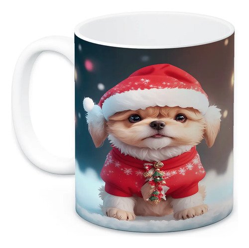 taza-perritos-3d-realista-11oz-regalo-varias-razas-lomitos-blanco-navidad-teddy-bear-chibi-santa-fondo-bokeh