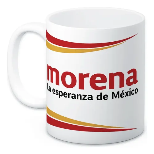 taza-partido-morena-sheinbaum-amlo-11oz-politica-mexico-cafe-blanco-morena-la-esperanza-de-mexico