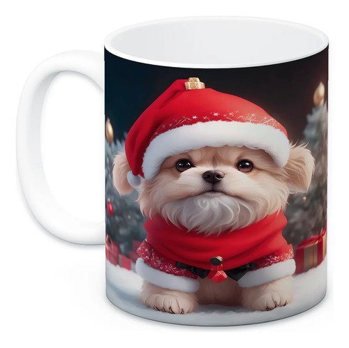 taza-perritos-3d-realista-11oz-regalo-varias-razas-lomitos-blanco-navidad-teddy-bear-chibi-santa-gorro-grande