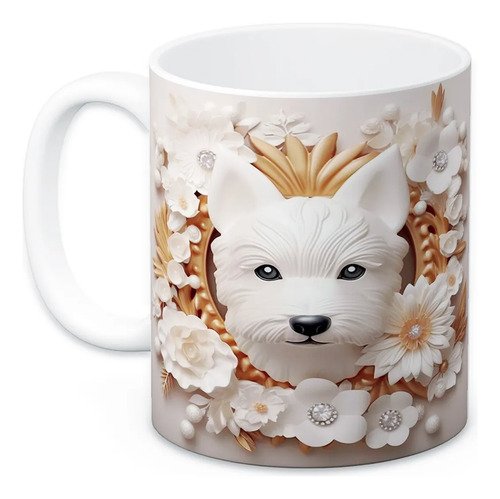 taza-perritos-3d-realista-11oz-regalo-varias-razas-lomitos-4-blanco-tallado-samoyedo-flores-corona